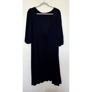 BooHoo Black Plus Size Flowy‎ Dress Size 16